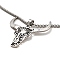 Non-Tarnish 201 Stainless Steel Pendant Necklaces, Cow, 20.04 inch(50.9cm), Cow: 42x41x1.5mm