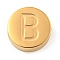 Ion Plating(IP) 304 Stainless Steel Beads, Flat Round with Letter, Golden, Letter B, 8x3mm, Hole: 1.6mm