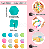 Pandahall 72Pcs 12 Colors  Luminous Hexagon Food Grade Silicone Beads SIL-TA0001-36-4