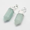 Natural Gemstone Pointed Pendants G-G720-10-2