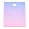 Gradient Color Rectangle Paper Hair Clip Display Cards with Hanging Hole CDIS-T004-19A-1