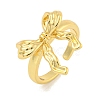 Rack Plating Bowknot Brass Finger Rings for Women RJEW-C103-03G-1