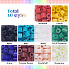  450Pcs 10 Colors Opaque Glass Bugle Beads SEED-NB0001-66-4
