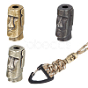  3Pcs 3 Colors Outdoor EDC Tool Brass Parachute Rope European Beads KK-NB0003-59-1
