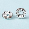 Brass Rhinestone Spacer Beads X-RB-A014-L8mm-01S-1