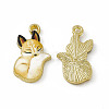 Painted Alloy Pendants PALLOY-P288-05G-2