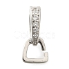 925 Sterling Silver Micro Pave Clear Cubic Zirconia Twister Clasps STER-U006-09P-1