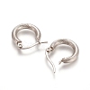 Non-Tarnish 304 Stainless Steel Geometric Hoop Earrings STAS-D171-16C-P-2