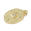 Brass Micro Pave Cubic Zirconia Pendants KK-E110-09G-2