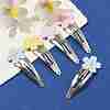 Polyester Embroidered Flower Snap Hair Clips PHAR-JH00095-4