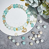 Nbeads Natural Frosted Flower Amazonite Round Beads G-NB0005-34A-4