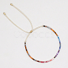 Glass Seed Braided Bead Bracelet CG0646-7-1