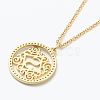 Brass Micro Pave Clear Cubic Zirconia Pendant Necklaces NJEW-J059-01S-3