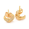 Brass Micro Pave Cubic Zirconia Ear Studs EJEW-P261-26A-G-2