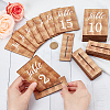 Rectangle Wooden Vertical Sign Holders ODIS-WH0057-01-3