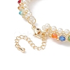 Glass Imitation Pearl & Bicone Beaded Bracelets BJEW-MZ00035-02-3