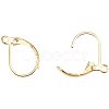 Brass Leverback Earring Findings KK-PH0026-22G-RS-3