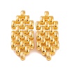 Hollow Hexagon Brass Stud Earrings for Women EJEW-G391-12G-3