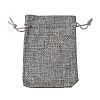 Polyester Imitation Burlap Packing Pouches Drawstring Bags X-ABAG-R005-9x12-04-2