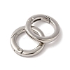 Nickel Plated Alloy Spring Gate Rings FIND-Q104-01B-P-2