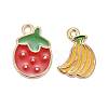 72Pcs 12 Styles Light Gold Plated Alloy Enamel Pendants ENAM-LS0001-01LG-3