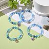 4Pcs 4 Style Acrylic Round Beaded Stretch Bracelets Set BJEW-JB08926-03-2