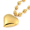 304 Stainless Steel Heart Pendant Necklaces for Women NJEW-Z040-03G-2