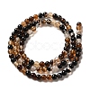 Dyed Black Agate Round Bead Strands G-P070-22-4mm-4