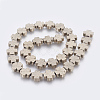 Electroplated Non-magnetic Synthetic Hematite Bead Strand G-E495-10B-07-2