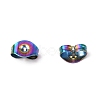Rainbow Color 304 Stainless Steel Ear Nuts STAS-TAC0001-28-1