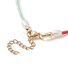 Glass Seed Bead & Natural Cultured Freshwater Pearl Beaded Necklaces for Women NJEW-JN04213-3