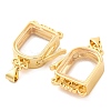 Rack Plating Brass Locket Pendants KK-F874-01G-16-2