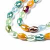 Electroplate Glass Beads Strands EGLA-N002-09C-3