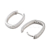 Rack Plating Oval Brass Hoop Earrings EJEW-N055-26P-RS-2