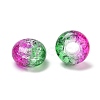 Two Tone Transparent Crackle Acrylic European Beads TACR-P009-B01-02-2