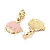 Rack Plating Alloy Enamel Whale European Dangle Charms FIND-B034-53G-01-2