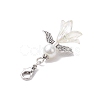 Wedding Season Angel Glass Pearl & Acrylic Pendant Decorations HJEW-JM01921-4