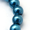 Baking Painted Pearlized Glass Pearl Round Bead Strands X-HY-Q330-8mm-06-3