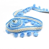 Ethnic Style Polyester Pom Pom Tassel Fringe Trim Ribbon PW-WG31478-04-1