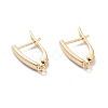 Rack Plating Brass Hoop Earring Findings with Latch Back Closure KK-D083-02G-1