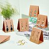 100Pcs 3D Triangle Kraft Paper Earring Display Cards DIY-WH0430-007-4
