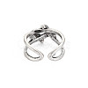 Cross Knot Open Cuff Ring RJEW-S038-210-2