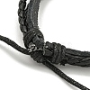 PU Imitation Leather Cord Triple Layer Multi-strand Bracelets BJEW-P329-04B-AS-3