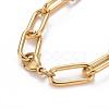 304 Stainless Steel Paperclip Chain Bracelets X-BJEW-F412-02G-3