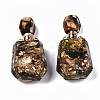 Assembled Synthetic Bronzite and Imperial Jasper Openable Perfume Bottle Pendants G-S366-059H-2