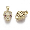 Brass Micro Pave Cubic Zirconia Charms X-ZIRC-R109-044G-NF-1