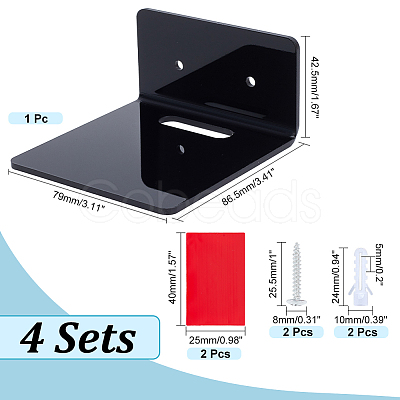 Acrylic Wall Mounted Display Stands ODIS-WH0038-45A-1