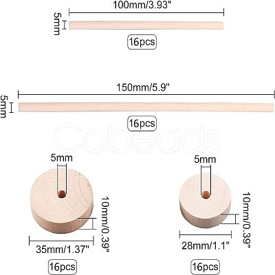 Olycraft Birchwood Wheel and Birchwood Sticks DIY-OC0005-59-1