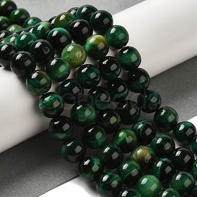 Dyed Natural Tiger Eye Beads Strands G-G102-A01-04-1