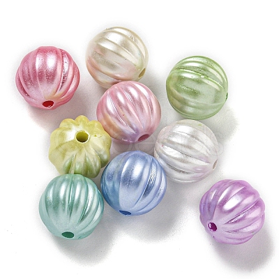 Acrylic Imitation Pearl Beads OACR-E041-01-1